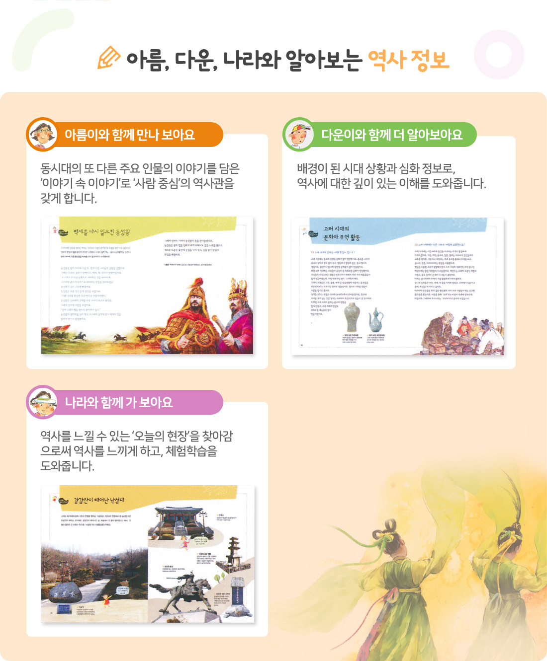 아름, 다운, 나라와 알아보는 역사 정보
